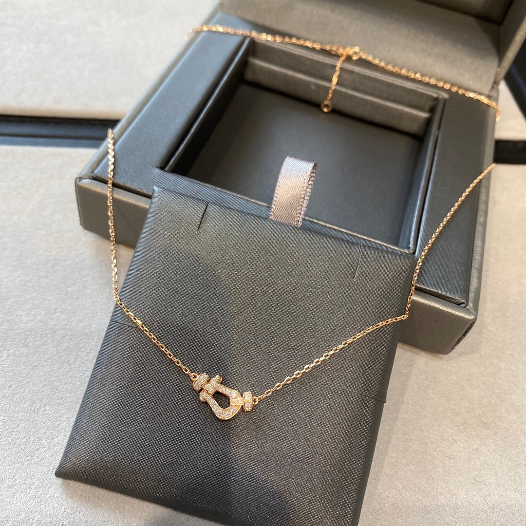 Aura FORCE 10 DIAMOND PINK GOLD NECKLACE MINI MODEL