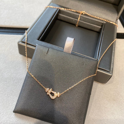 [⭐Aura ]FORCE 10 DIAMOND PINK GOLD NECKLACE MINI MODEL