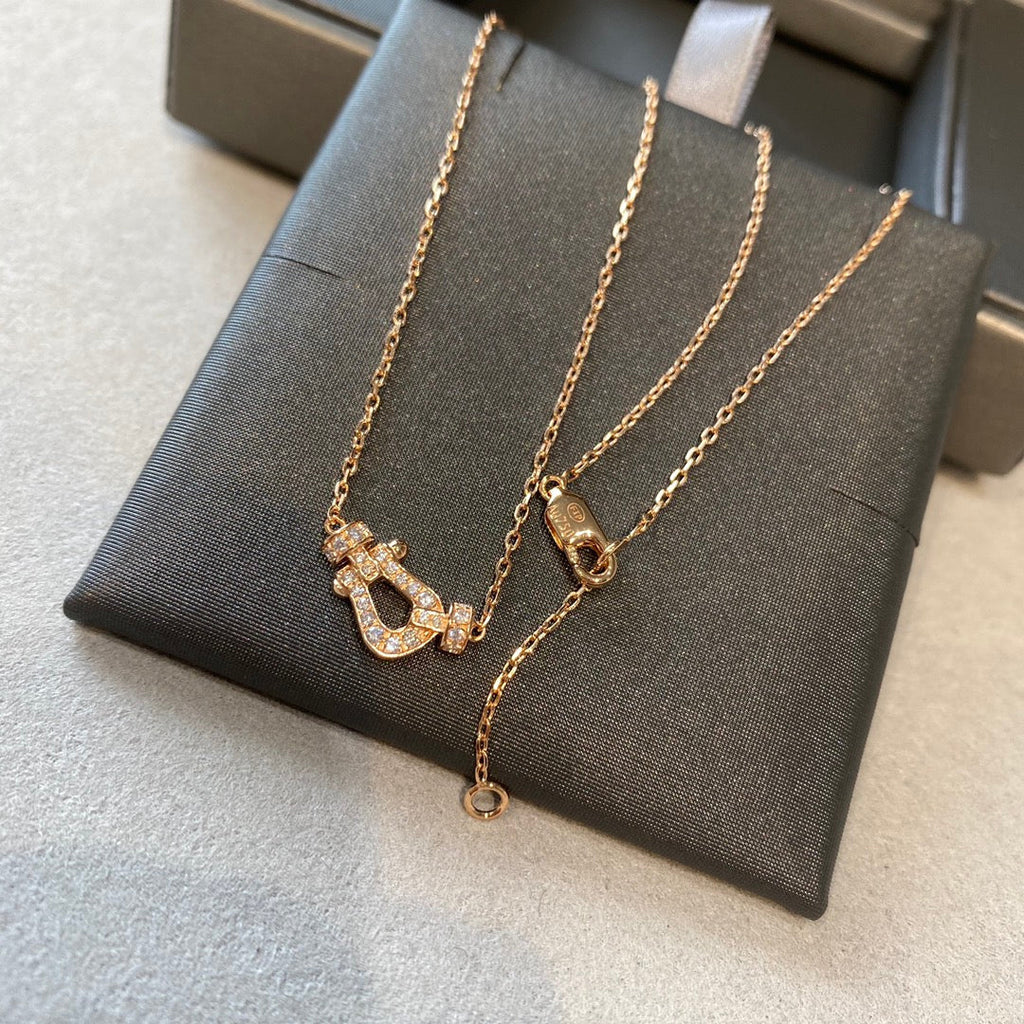 Aura FORCE 10 DIAMOND PINK GOLD NECKLACE MINI MODEL