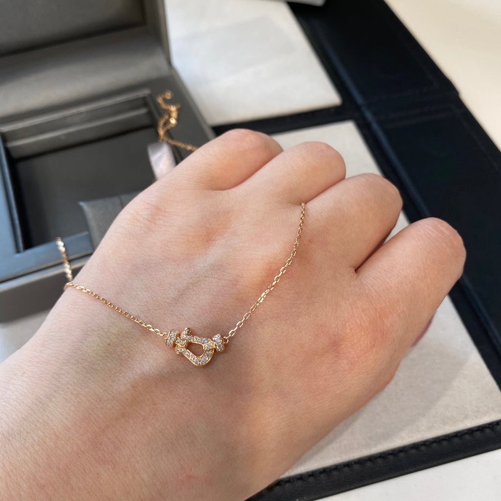 Aura FORCE 10 DIAMOND PINK GOLD NECKLACE MINI MODEL