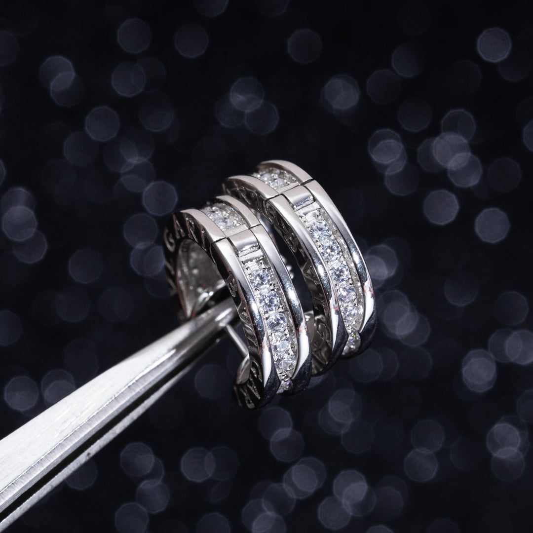 [⭐Veya]ZERO 1 MINI SILBER DIAMANT OHRRINGE
