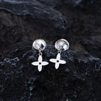 Aura VIDYLLE SILVER DIAMOND MINI DROP OHRRINGE