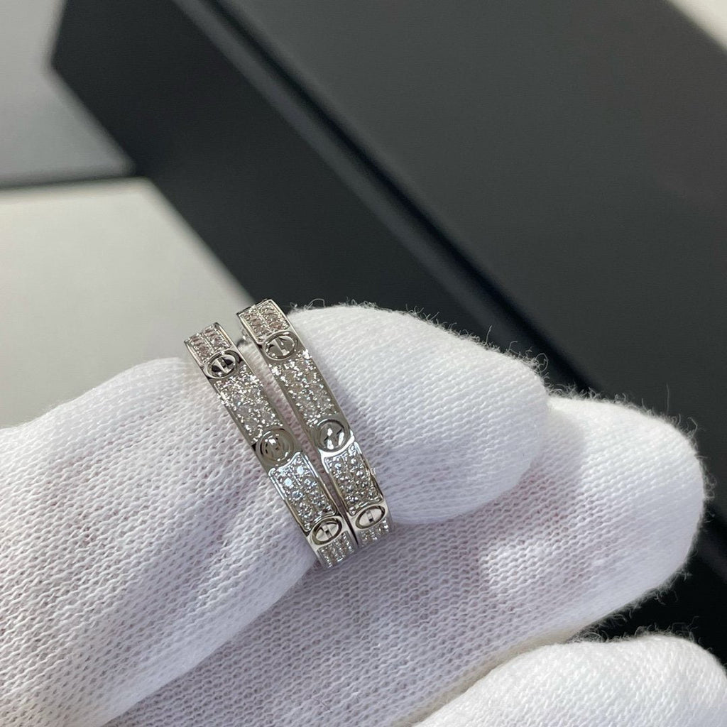Aura LOVE DIAMOND SILBERNE CREOLEN