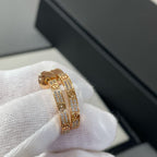 Aura LOVE DIAMOND PINK GOLD HOOP EARRINGS