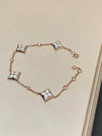 Aura STAR 4 MOTIF MOP DIAMOND PINK GOLD BRACELET