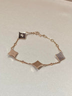 Aura STAR 4 MOTIF MOP DIAMOND PINK GOLD BRACELET