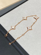 Aura STAR 4 MOTIF MOP DIAMOND PINK GOLD BRACELET