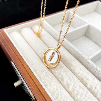 [⭐Aura ]Aura  MOVE MOP PINK GOLD NECKLACE