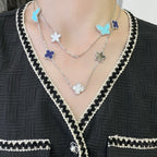 Aura LUCKY CLOVER SILBER 11 MOTIV HALSKETTE