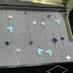 Aura LUCKY CLOVER SILBER 11 MOTIV HALSKETTE