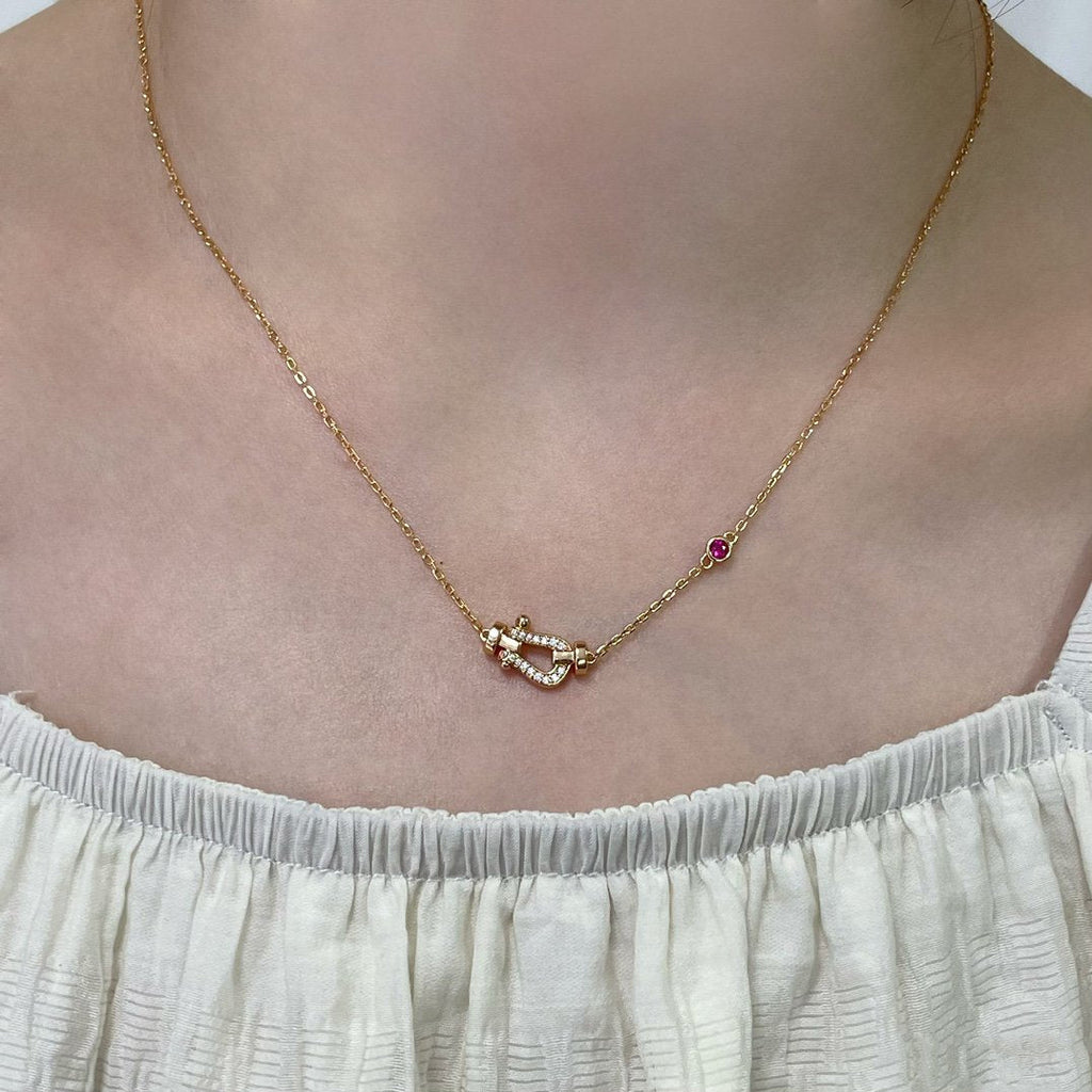 Aura FORCE 10 DIAMOND PINK GOLD NECKLACE