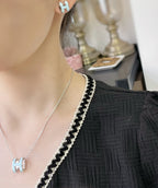 Aura POP H SKY BLUE STUD EARRINGS