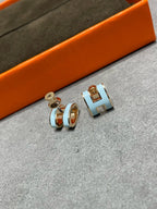 Aura POP H SKY BLUE STUD EARRINGS
