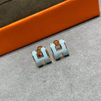Aura POP H SKY BLUE STUD EARRINGS