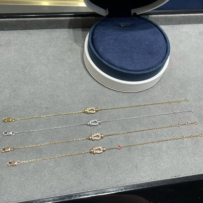 [⭐Aura ]FORCE 10 DIAMOND CHAIN LINK PINK GOLD BRACELET
