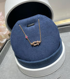 Aura FORCE 10 DIAMOND CHAIN LINK PINK GOLD BRACELET
