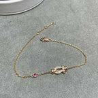 Aura FORCE 10 DIAMOND CHAIN LINK PINK GOLD BRACELET