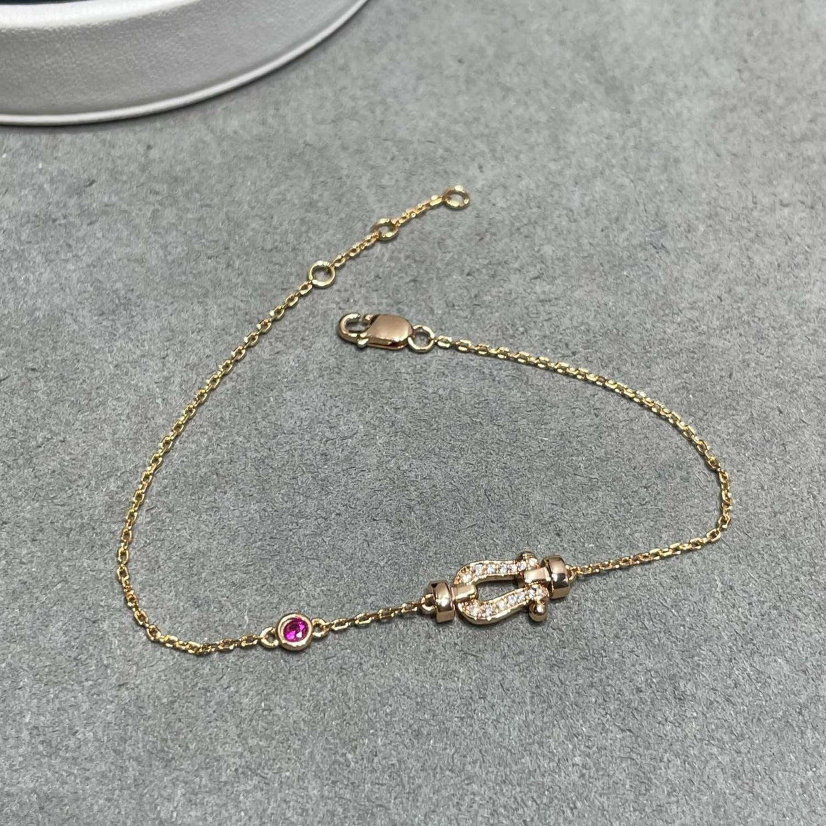 [⭐Aura ]FORCE 10 DIAMOND CHAIN LINK PINK GOLD BRACELET