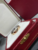 Aura LIEBES ROSÉGOLD SILBER DIAMANT DOPPELRING