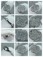 Aura CLOVER 6-BLÄTTRIGE DIAMANT-PAVÉ-HALSKETTE