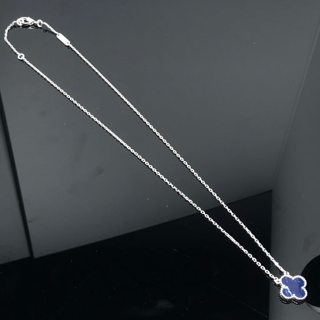 Aura CLOVER PIETERSITE SILBER LANGE HALSKETTE
