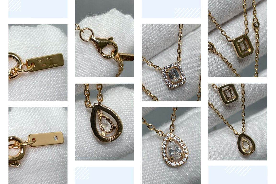 [Aura ] MY TWIN 2 ROW DIAMOND NECKLACE