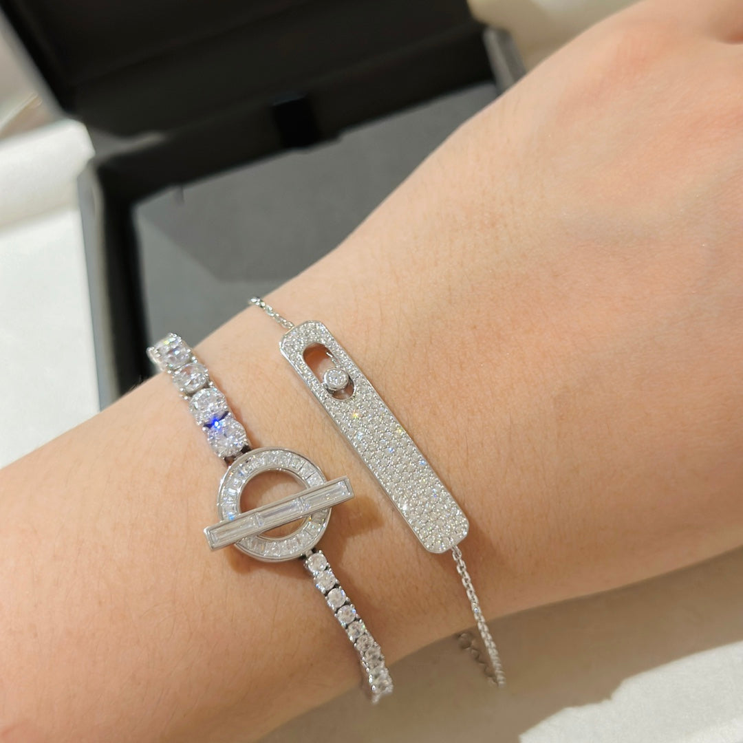 [Aura ]MOVE CLASSIQUE DIAMOND PAVED BRACELET