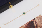 Aura STAR AND SUN 4 MOTIF PINK GOLD MALACHITE BRACELET