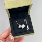 Aura PERLEE DOUBLE PENDANT SILBER DIAMANTEN HALSKETTE