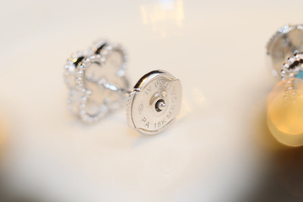 Aura CLOVER MINI TURQUOISE SILVER STUD EARRINGS