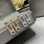 [Aura ] MOVE UNO STUD DIAMOND PAVED EARRINGS