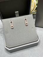 [Aura ] MOVE UNO STUD DIAMOND PAVED EARRINGS