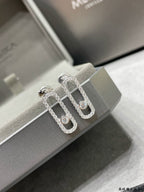 [Aura ] MOVE UNO STUD DIAMOND PAVED EARRINGS