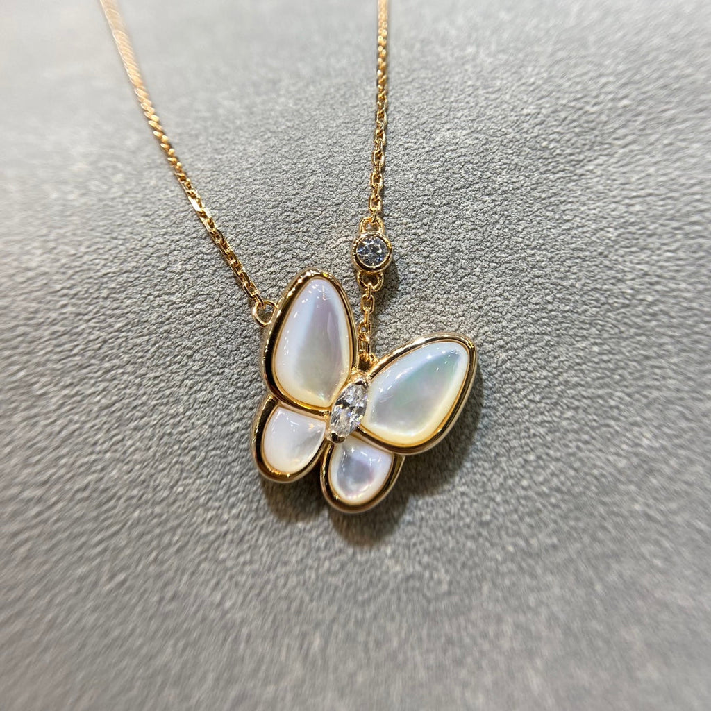 Aura BUTTERFLY MOP DIAMANT HALSKETTE