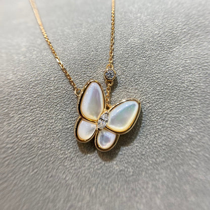 [⭐Aura ]BUTTERFLY MOP DIAMOND NECKLACE