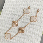 [Aura ]New CLOVER WHITE PEARL MOP 5 MOTIF BRACELET COLLECTION