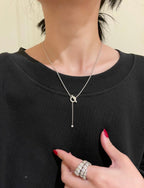 Aura FINESSE SILVER DIAMOND NECKLACE