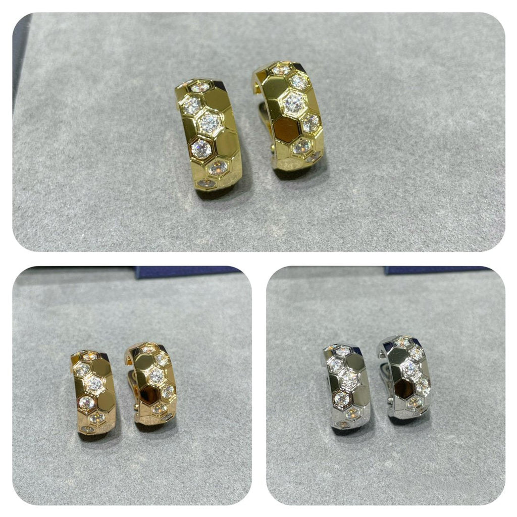 Aura BEE LOVE DIAMOND HOOP EARRINGS