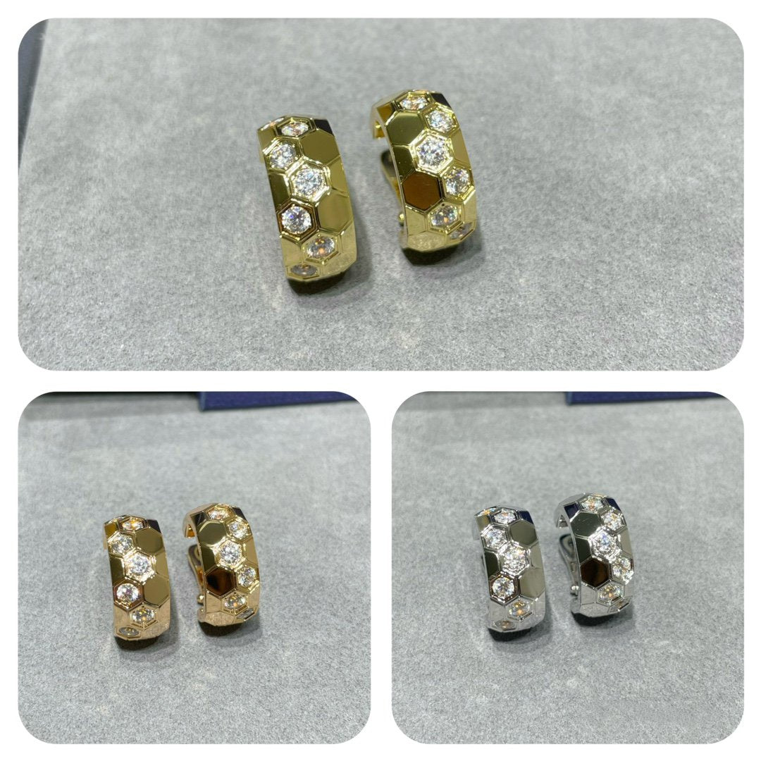 Aura BEE LOVE DIAMOND HOOP EARRINGS