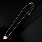 Aura COLOR BLOSSOM PINK MOP SUN GOLD NECKLACE
