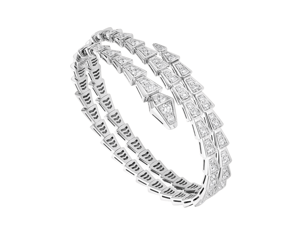 [⭐DORISW]SERPENTI BRACELET SILVER DIAMOND DOUBLE ROW