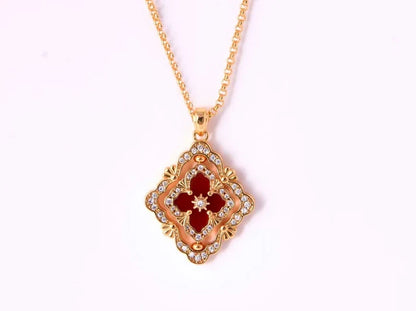 [⭐Aura] B.C.L ENAMEL ROTATING SINGLE-DIAMOND NECKLACE£¨Various colors£©