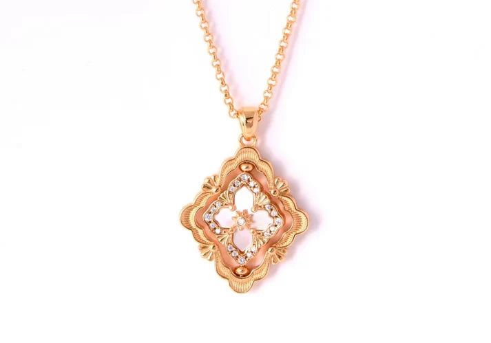 [Aura] B.C.L ENAMEL ROTATING SINGLE-DIAMOND NECKLACE£¨Various colors£©