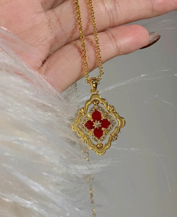 [Aura] B.C.L ENAMEL ROTATING SINGLE-DIAMOND NECKLACE£¨Various colors£©