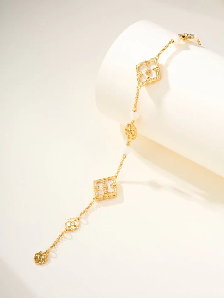 [Aura]B.C.L ENAMELED Three-Flower Bracelet£¨Trumpet)