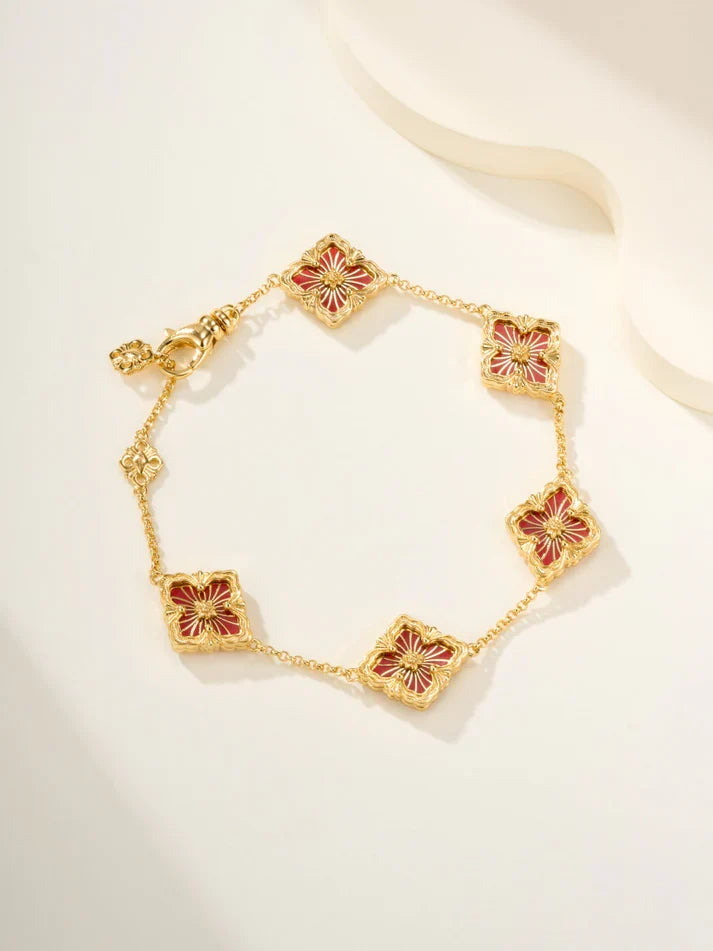 [Aura]B.C.L ENAMELED Five-Flower Bracelet£¨Various Colors)