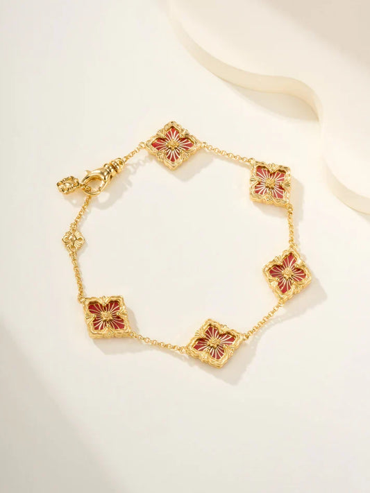 [⭐Aura]B.C.L ENAMELED Five-Flower Bracelet£¨Various Colors)