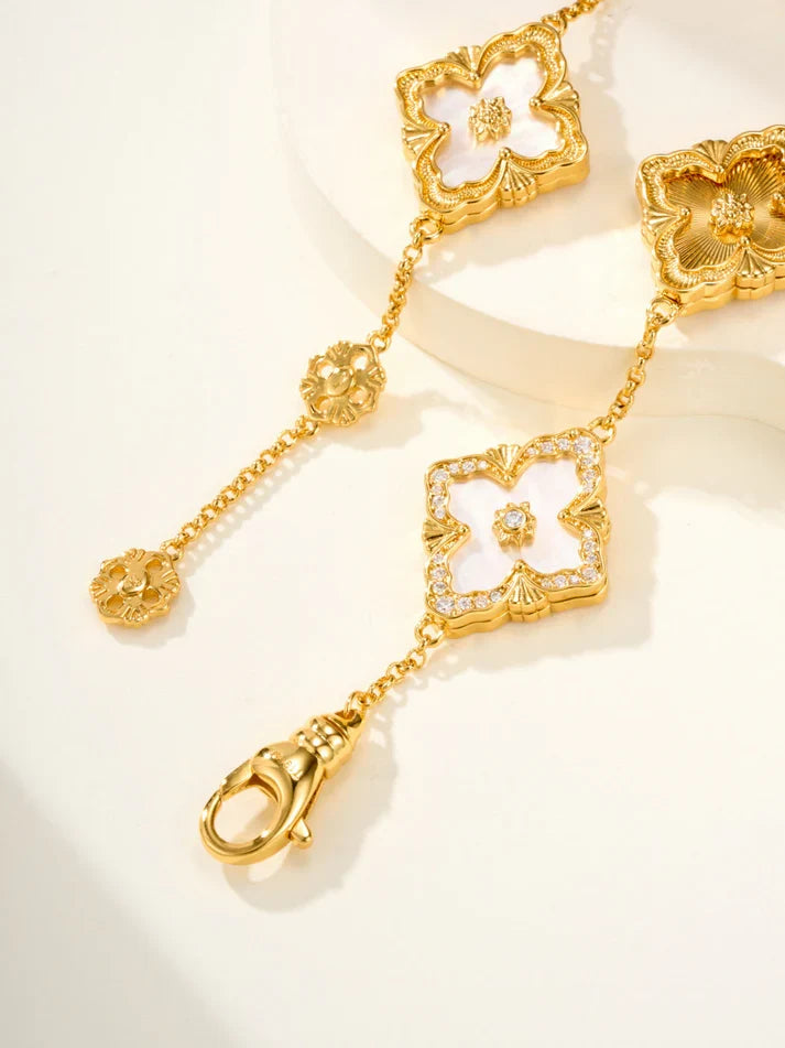 [Aura]B.C.L ENAMELED Five-Flower Bracelet£¨Various Colors) BIG SIZE
