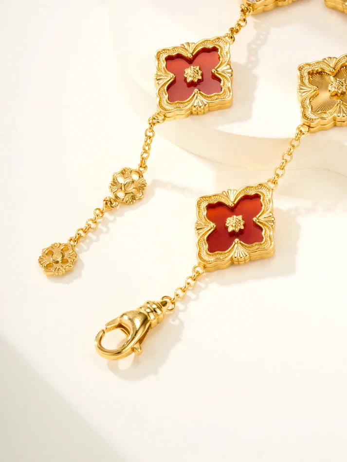 [Aura]B.C.L ENAMELED Five-Flower Bracelet£¨Various Colors) BIG SIZE