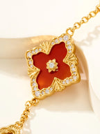 [Aura]B.C.L ENAMELED Five-Flower Bracelet£¨Various Colors) BIG SIZE